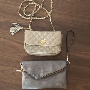 Quilted bags  Like Bag and Silver Clutch